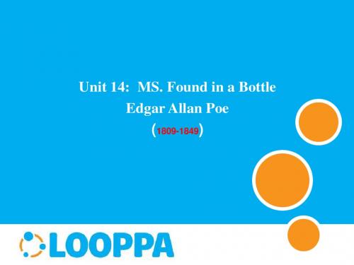 英美短篇小 说Unit 14  MS Found in a Bottle-文档资料