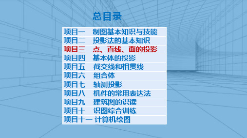 点的三面投影特性、特殊位置点的投影、两点的相对位置(制图课件)