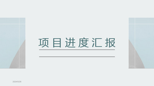 工程项目进度汇报PPT模板