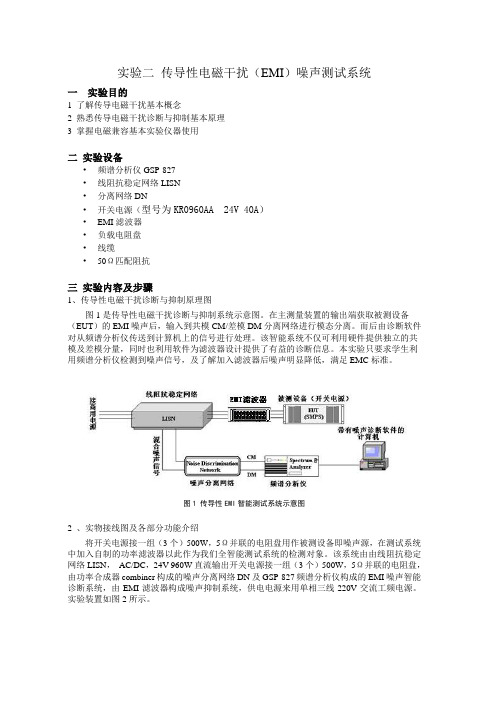 传导性电磁干扰(EMI)噪声测试系统