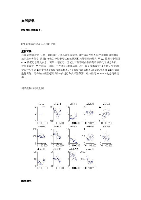 SVM神经网络的数据分类预测-意大利葡萄酒种类识别