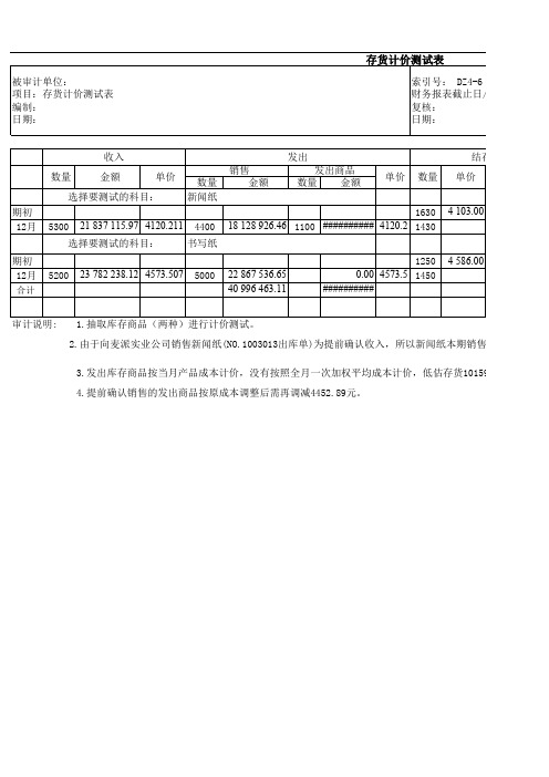 4-4存货计价测试