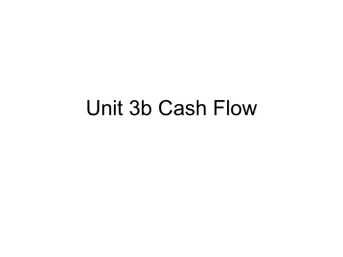 BEC中级unit 3b Cash flow