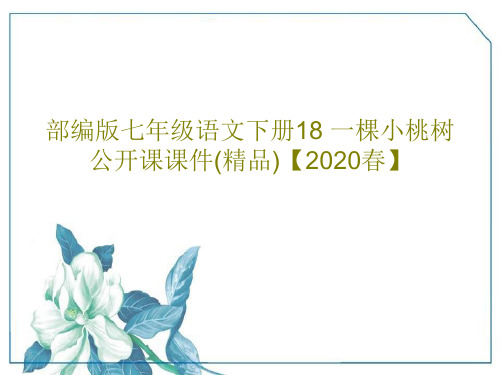 部编版七年级语文下册18 一棵小桃树 公开课课件(精品)【2020春】共66页