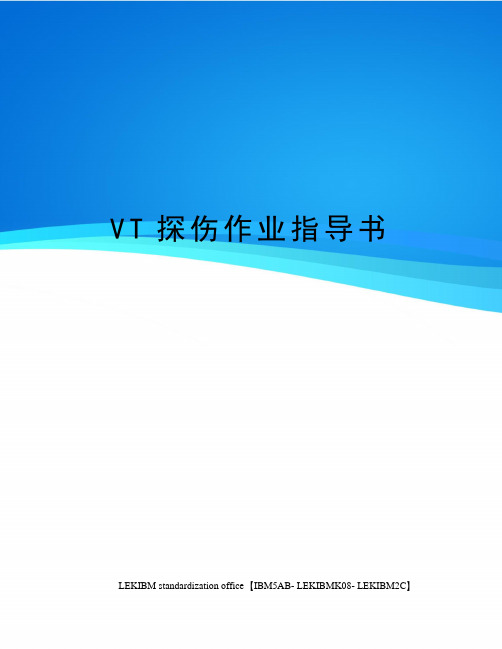 VT探伤作业指导书