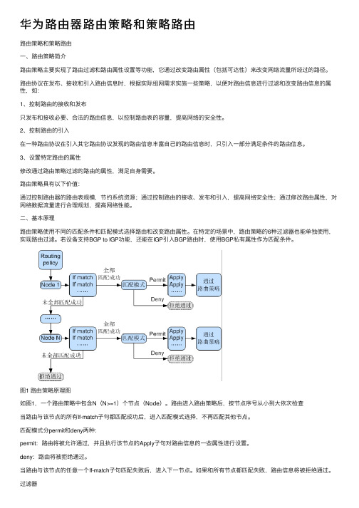 华为路由器路由策略和策略路由