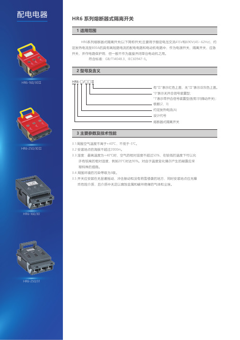 HR6系列熔断器式隔离开关