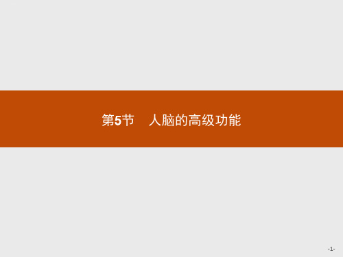 人脑的高级功能【新教材】人教版高中生物选择性必修一教学课件1