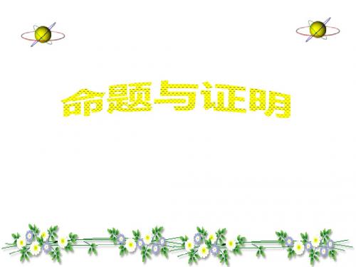 最新 公开课课件 湘教版数学八年级上册2.2《命题与证明》复习课件