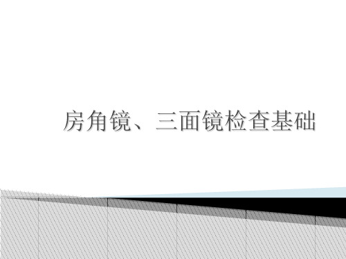 房角镜及三面镜检查