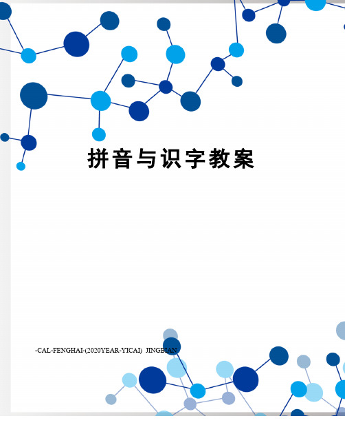 拼音与识字教案
