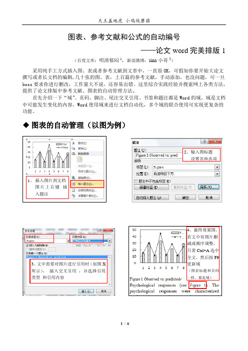 论文参考文献、图表和公式的的自动编号(绝不忽悠)