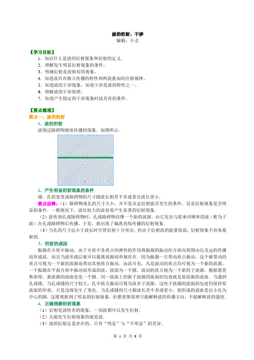 知识讲解  波的衍射、干涉  基础 - 副本