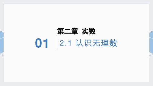 2.1+认识无理数+课件+++2023-2024学年北师大版八年级上册数学