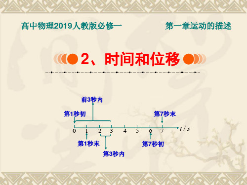 2.时间和位移——高中物理2019人教版必修一第一章运动的描述