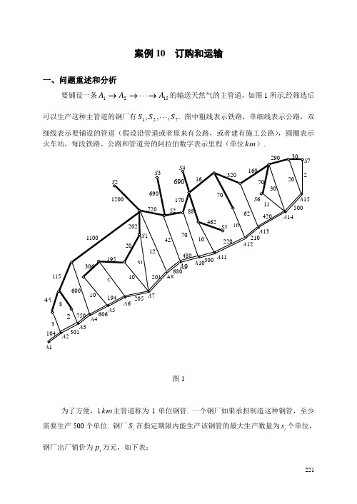 数学建模-钢管订购和运输