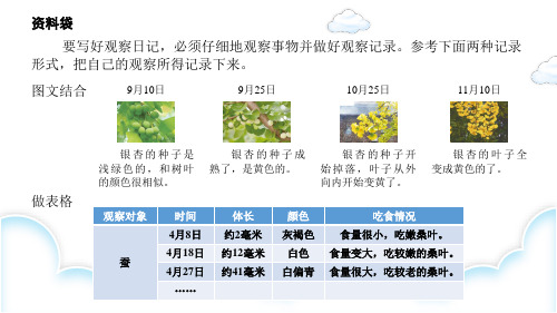 人教部编版小学四年级上册语文第三单元 习作：写观察日记 第一课时【课件】