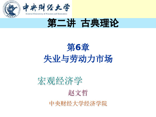 中央财经大学宏观经济学第二讲 第6章 失业