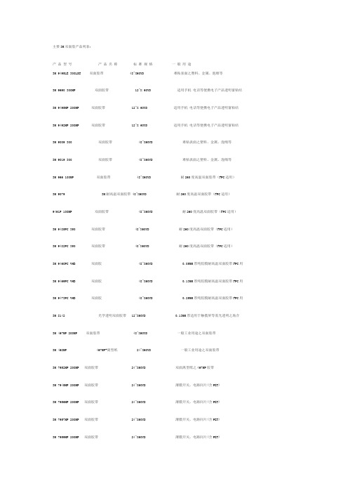 3M双面胶带选择指南