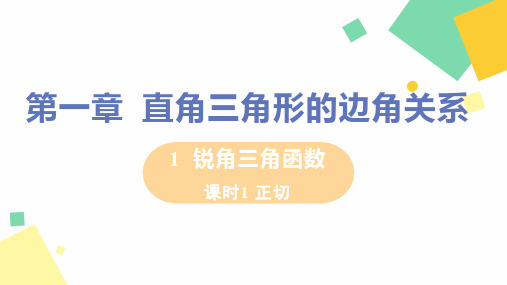 九年级数学北师大版下册第一章1锐角三角函数课时1正切