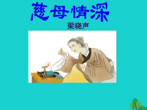 七年级语文上册第三单元第6课《慈母情深》课件4(新版)