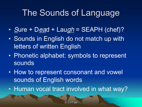 英语语言学课件Chapter 5 The Sounds of Languag