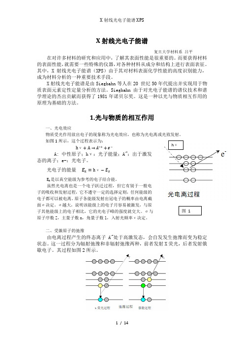 X射线光电子能谱XPS