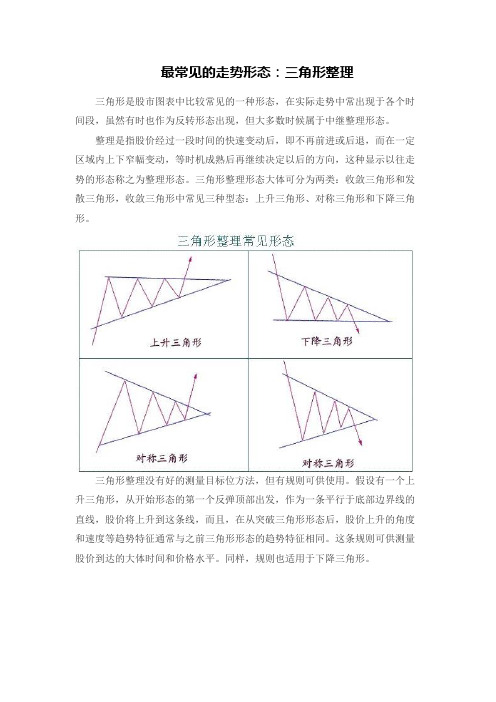 最常见的走势形态：三角形整理