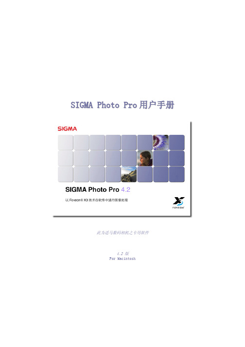 SIGMA Photo Pro 4.2 说明书