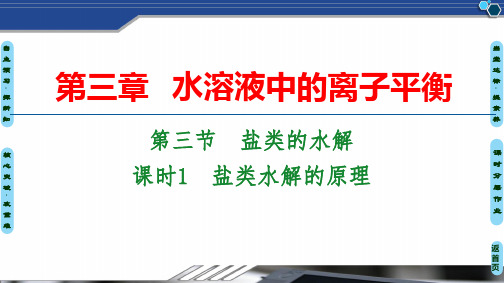 2020-2021学年人教版选修4第3章 第3节 课时1 盐类水解的原理课件(40张)