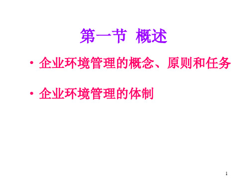 新整理企业环境管理PPT课件