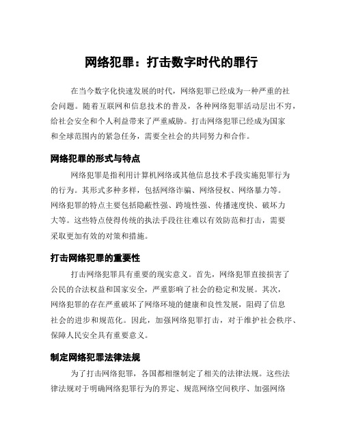 网络犯罪：打击数字时代的罪行