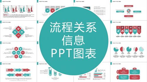 精美实用流程关系信息PPT图表