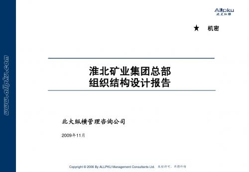 512-淮北矿业集团总部组织结构设计报告PPT