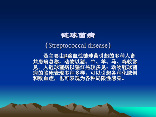 链球菌病(Streptococcaldisease)