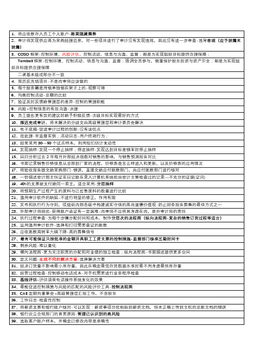 CIA-第1科-201706考试试题总结2