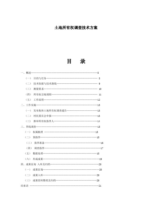 土地所有权调查技术方案