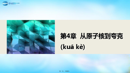 高中物理 第4章 从原子核到夸克章末总结课件 沪科版选修35