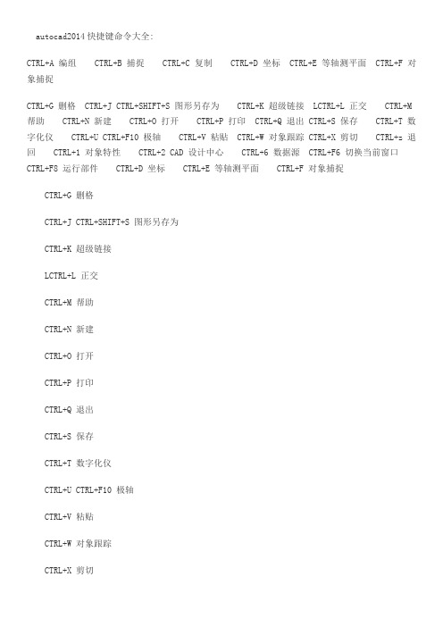 (完整word版)autocad2014命令大全