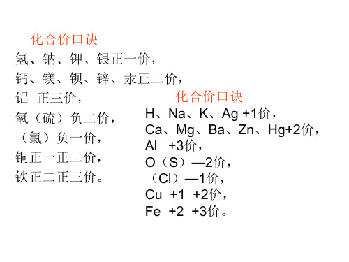 化合价