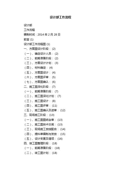 设计部工作流程