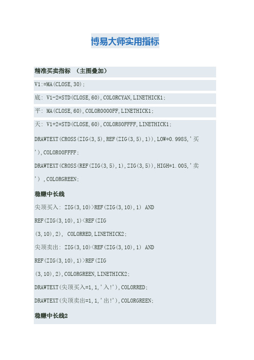 博易大师实用指标