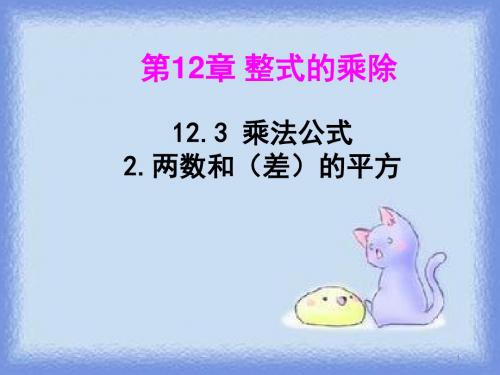 数学华师版八年级上第12章12.3乘法公式 2.两数和(差)的平方