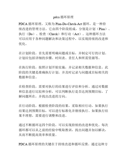 pdca循环原理