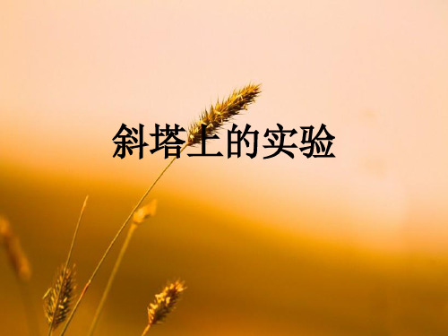 斜塔上的实验PPT教学课件