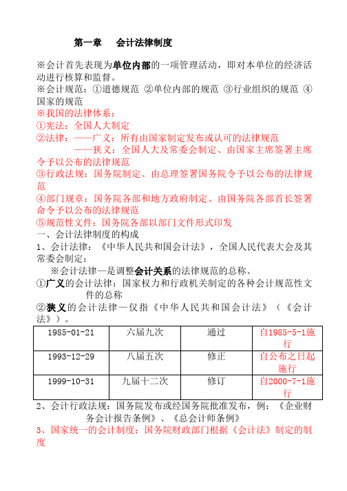 XXXX年讲义财经法规完全整理版