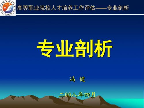 高等职业院校人才培养工作评估专业剖析(精)