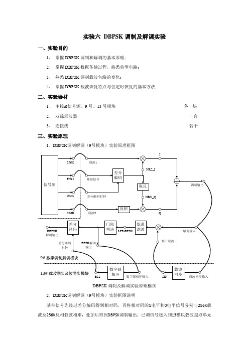 DBPSK调制及解调实验报告