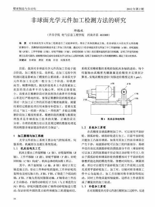 非球面光学元件加工检测方法的研究