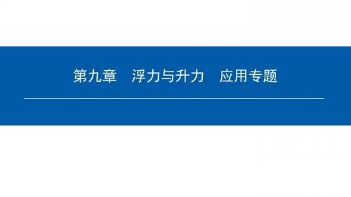 第九章  浮力和与升力  应用专题